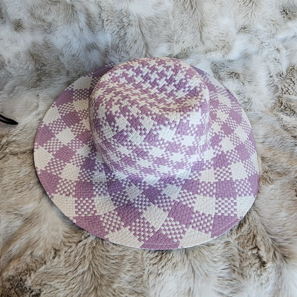 Janie and Jack Pink and White Kids Hat 4/5‎ y/o